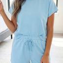  Solid Lounge Tee & Drawstring Shorts Set | S-XL