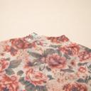  Floral Print Mesh Long Sleeve Top | S-XL