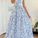  Floral Tie-Strap High Waist Maxi Dress | S-XL