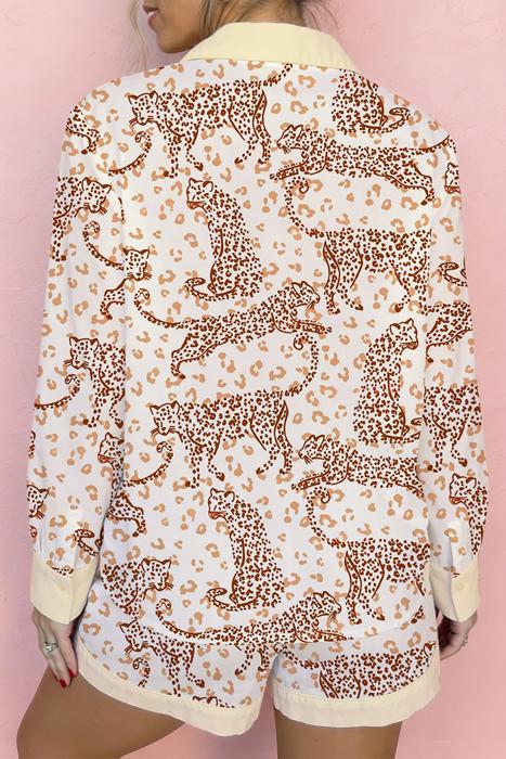 Leopard Print Long Sleeve Lounge Set | S-XL