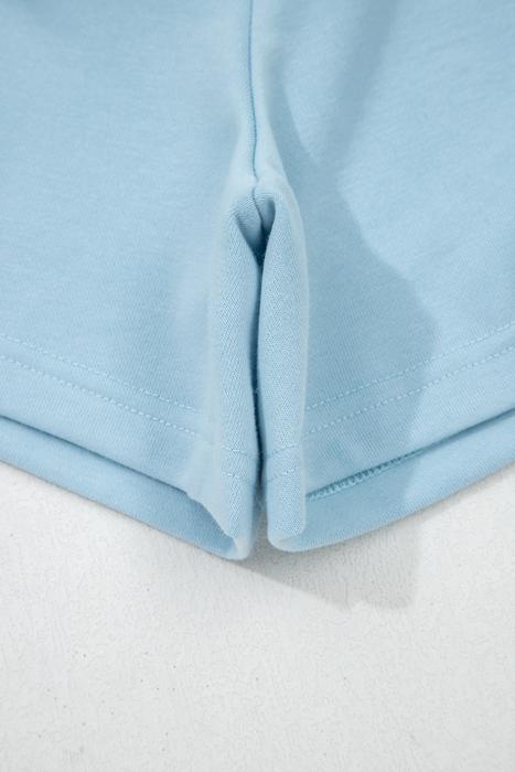 Solid Lounge Tee & Drawstring Shorts Set | S-XL