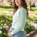  Spring Easy Patchwork Stripe Raglan Top | S-XL