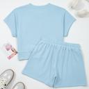  Solid Lounge Tee & Drawstring Shorts Set | S-XL