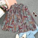  Vibrant Floral Tie V-Neck Blouse | Free Shipping