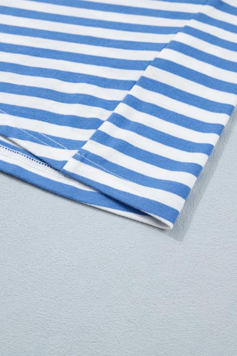 Nautical Stripe Tie Mini T-Shirt Dress | S-XL