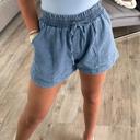  Smocked Waist Denim Shorts | S-XL