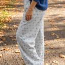  Floral Print Elastic Waist Full-Length Pants | S-XL
