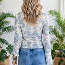  Leopard Print Long Sleeve Sheath Top | S-XL