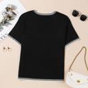  Solene Striped-Trim Round Neck Sweater | S-XL