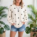  Polka Dot Loose-Fit Long Sleeve Top | S-XL
