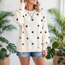  Polka Dot Loose-Fit Long Sleeve Top | S-XL