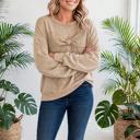  Mineral Wash Bow Patchwork Pullover Sweatshirt | S-XL