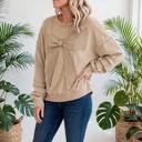  Mineral Wash Bow Patchwork Pullover Sweatshirt | S-XL