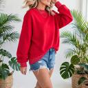  Contrast Trim Polka Dot Sweatshirt | S-XL