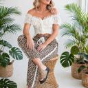  Leopard Print Ankle-Length Pants | S-XL