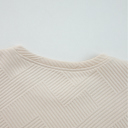  Textured Long Sleeve Side Pockets Shift Dress