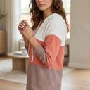  Ribbed Colorblock Hooded Pullover | S-XL