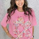  Bloom Patched Raw Seam Oversized Tee | S-XL