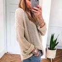  Crochet Open-Knit Sweater Top | S-XL