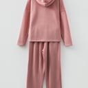  Lace & Luxe Drawstring Pullover Hoodies Corduroy Set | S-XL