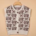  Western Horseshoe Bow Knit Vest | S–XL