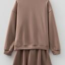 Velora Cozy Drop Shoulder Drawstring Mini Skirt Set | S-XL