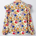  Floral Charm Ruffle Shoulder Blouse | S-XL