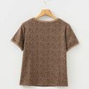  Leopard Print Crew Neck Tee | S-XL