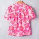  Bubble Sleeve Floral Peplum Top | S-XL