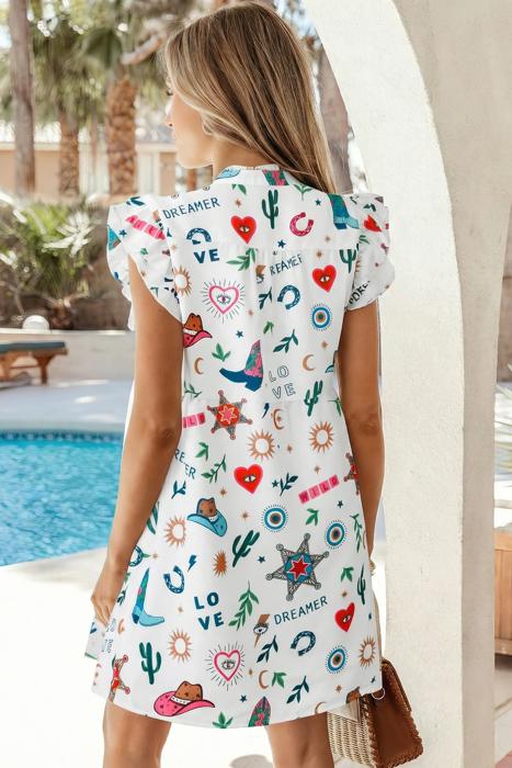 Country Chic Western Print Mini Dress | S-XL