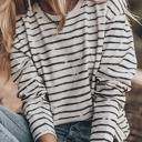  Casual Retro Striped Long Sleeve Top | S-XL