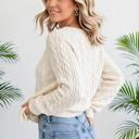  Cable Knit Drop Shoulder Sweater | S-XL