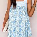  Floral Print Bow Strap Patchwork Mini Dress | S-XL