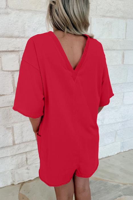 Relaxed Fit Pocketed Romper | S-XL