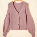  Celeste Texture Knit Button V Neck Cardigan | S-XL