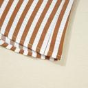  Striped Ruffle Hem Collared Mini Dress | S-XL