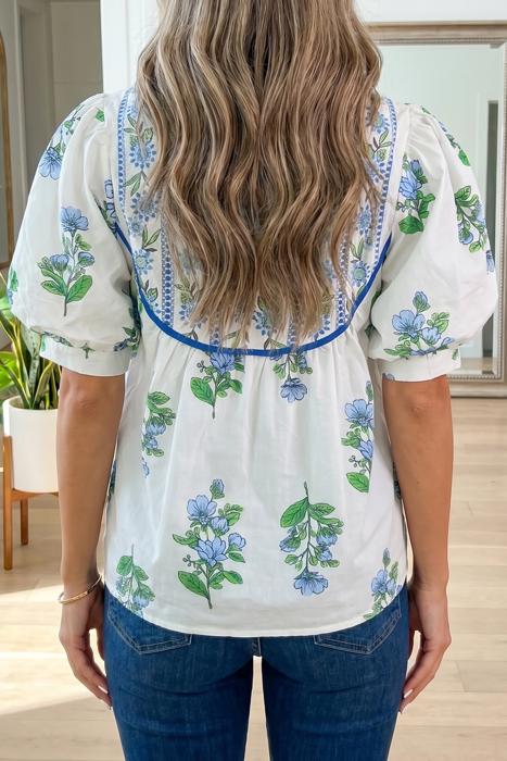 Flora Chic Tie Blouse | S-XL