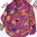  Graffiti Puff Sleeve Blouse | Free Shipping
