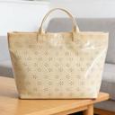  Glossy Floral Eyelet Waterproof Tote Bag