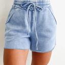  Mineral Washed Elastic Waist Shorts | S-XL