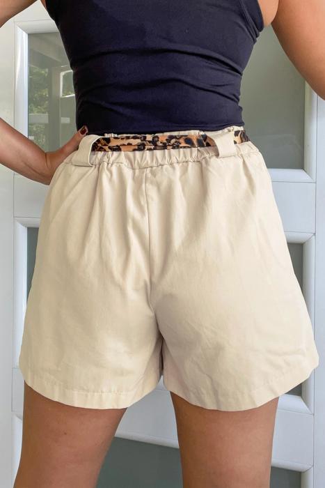 Chic Leopard Contrast Belted Shorts | S-XL