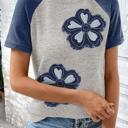  Floral Patchwork Raglan Tee | S-XL