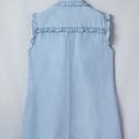  Classic Chic Ruffle Collar Denim Dress | S-XL