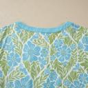 Floral Ruffle Colorblock Trim Blouse | S-XL