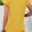  Sheer Lace Split Neck Ruffle Blouse | S-XL