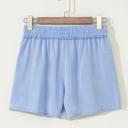 Mineral Washed Elastic Waist Shorts | S-XL