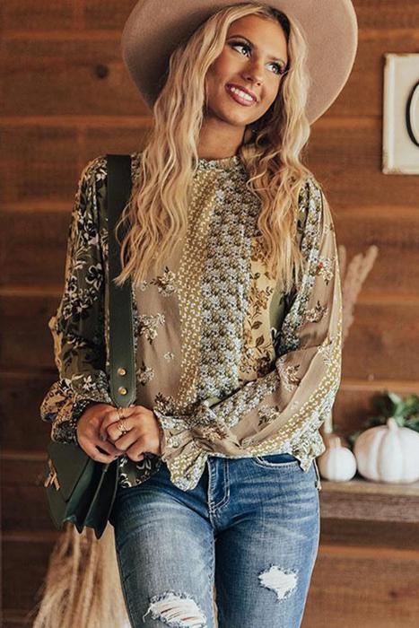 Cuff Long Sleeve Blouse