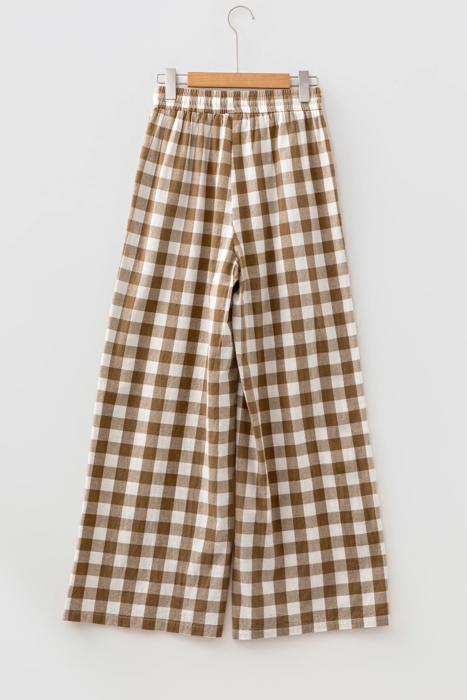 Gingham Plaid Tie-Waist Pants | S-XL