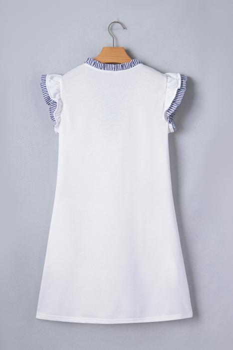 Contrast Stripe Split Neck Sleeveless Summer Dress | S-XL