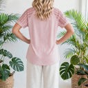  Seamed Detail Contrast Lace Raglan Sleeve Top | S-XL
